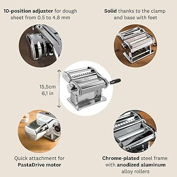 Amazon.com: MARCATO Made in Italy Atlas 150 Classic Manual Pasta