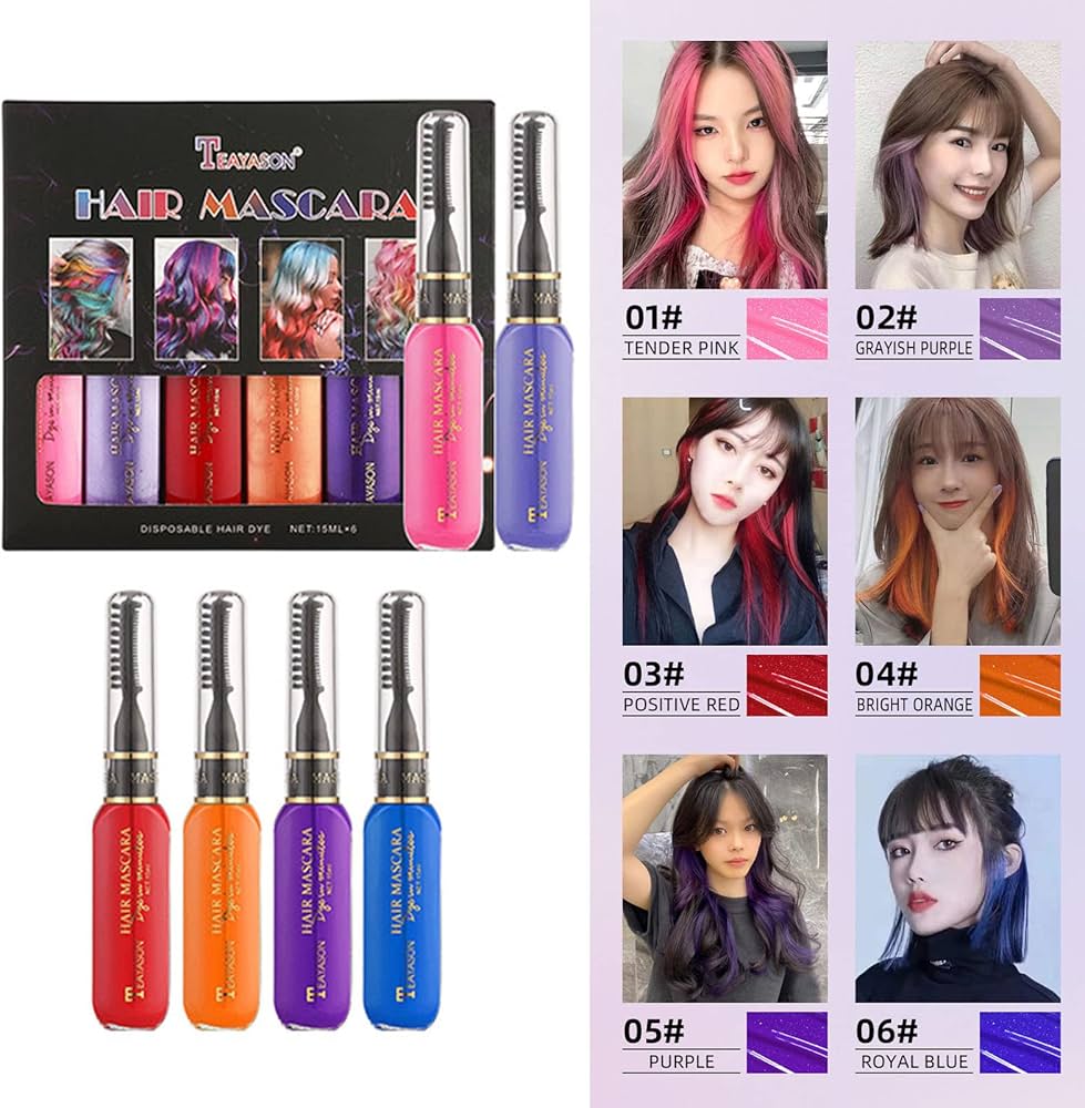 Amazon.co.jp: shopparadise ヘアカラー 染毛剤 6色セット 染髪剤 簡易