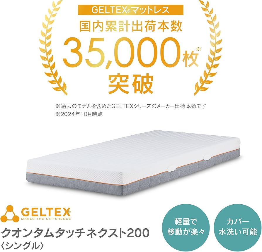 Amazon｜GELTEX(ゲルテックス) ドイツ マットレス シングル 厚さ20cm