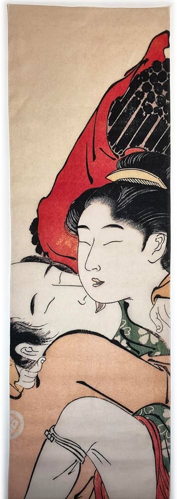 Amazon｜古今東西 浮世絵 春画 手ぬぐい 袖の巻 その1 鳥居清長