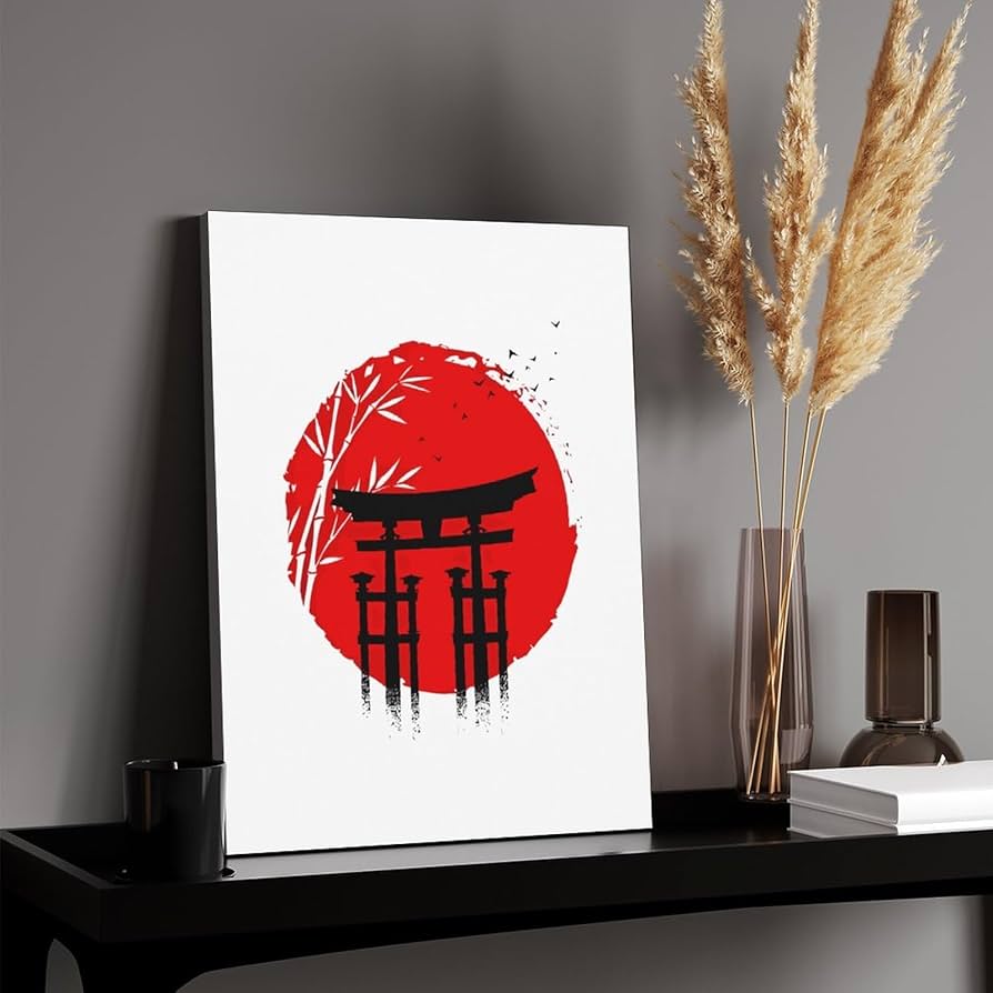 Amazon.co.jp: 日本 国旗 日の丸 旗 キャンバス絵画 アートパネル