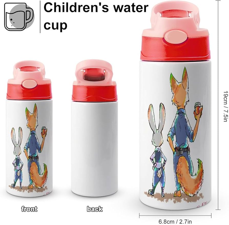 Amazon｜魔法瓶 ズートピア (2) ストローつき水筒 ウォーターボトル