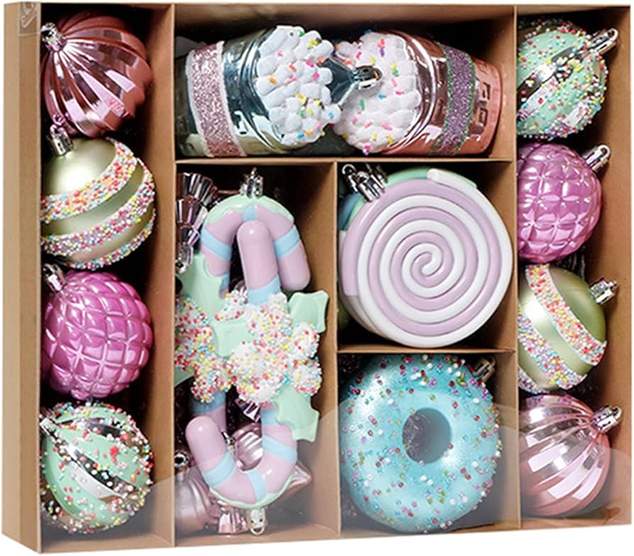 Amazon｜ドーナツクリスマスオーナメント、クリスマスツリー ドーナツ