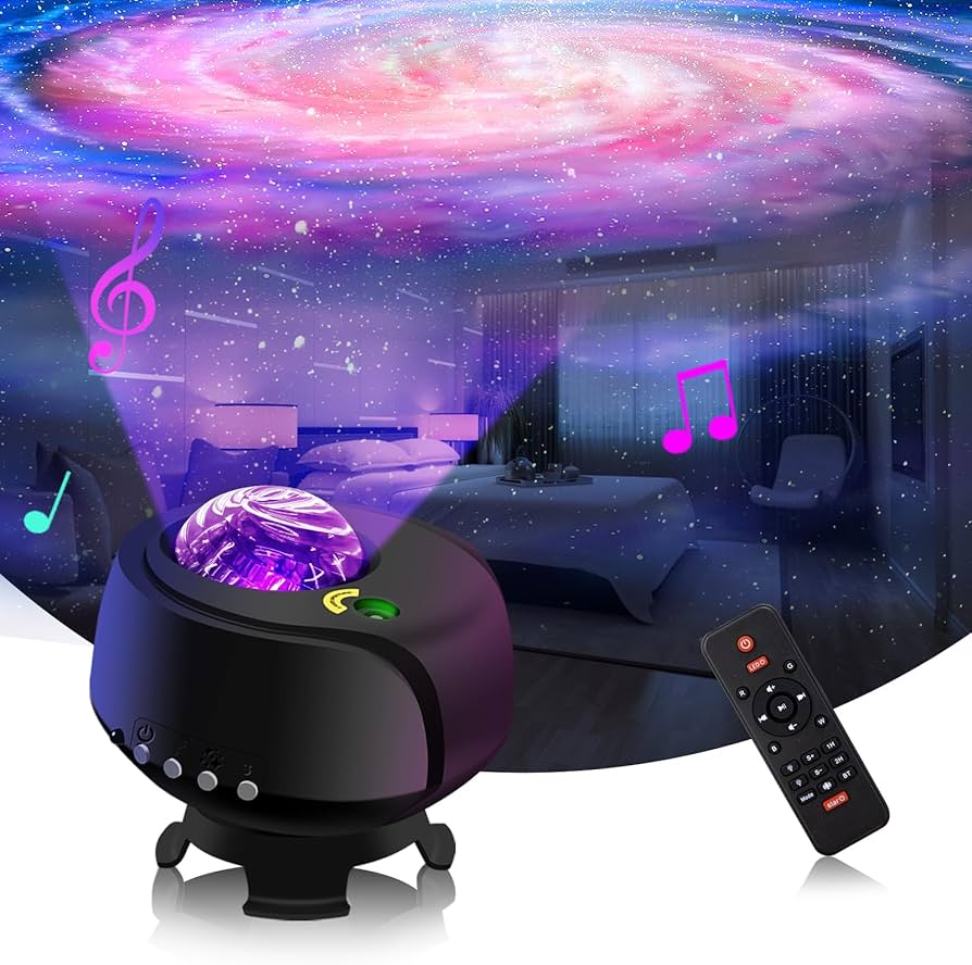 Larger Coverage Area Galaxy Projector,with Changing Galaxy Shapes