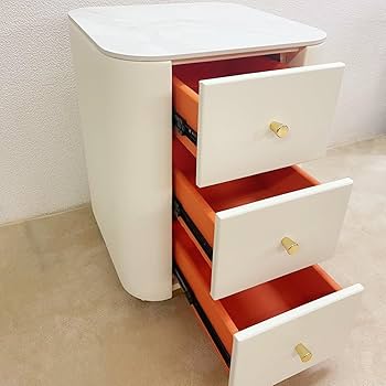 Amazon.co.jp: ナイトテーブル サイドテーブル 大理石天板 引き出し 大