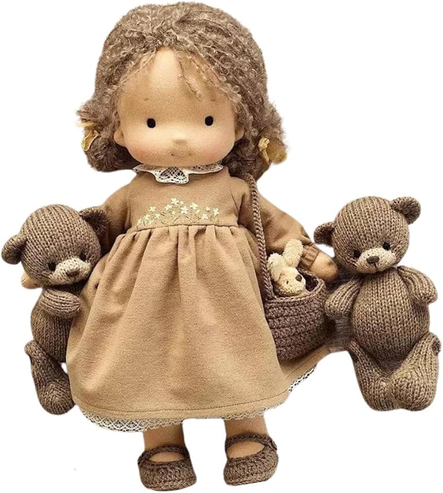 Amazon.co.jp: Ladruph ウォルドルフ人形 24cm 交換可能な人形 全身服