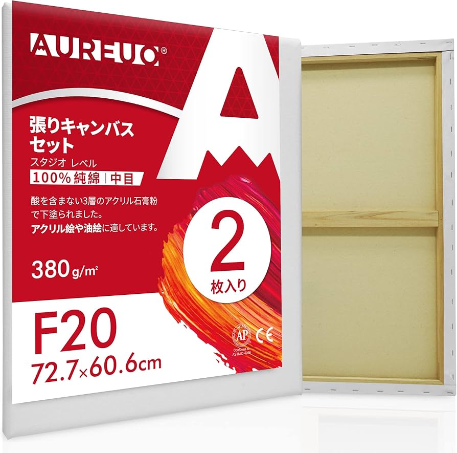 Amazon.co.jp: AUREUO 張りキャンバス セット F20 (72.7cmX60.6cm) 中