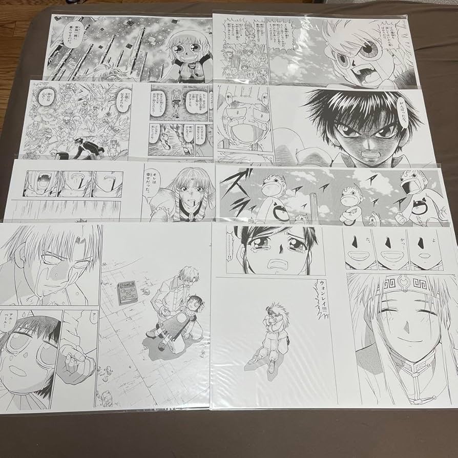 Amazon.co.jp: 金色のガッシュと雷句誠原画展 複製原稿 全8種セット