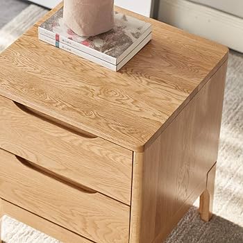 Amazon.co.jp: MU RONG サイドテーブル アメリカオークウッド ナイト