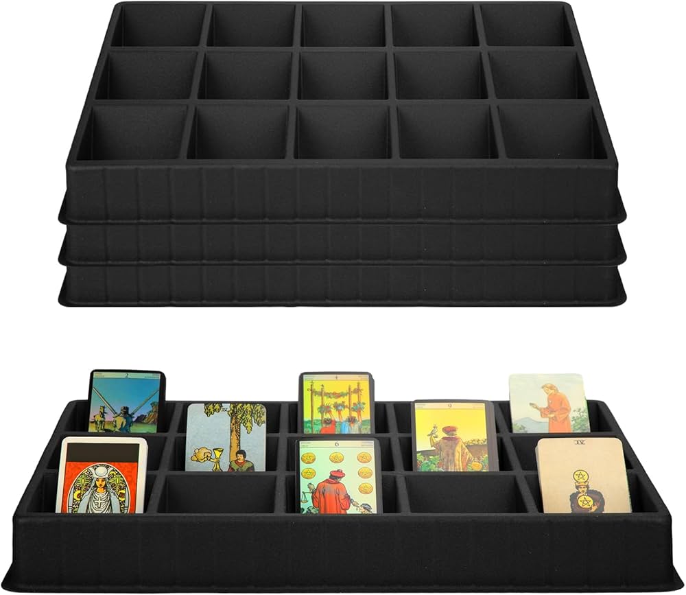 Amazon.co.jp: Geetery カード仕分けトレイ ブラック 積み重ね可能