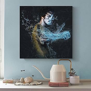 Amazon.co.jp: ブルース・リー心に強く訴える壁アートキャンバス