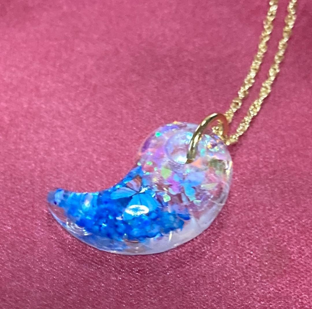 Amazon.co.jp: 藍色 オルゴナイト 勾玉 ネックレス 40cm 開運 お守り