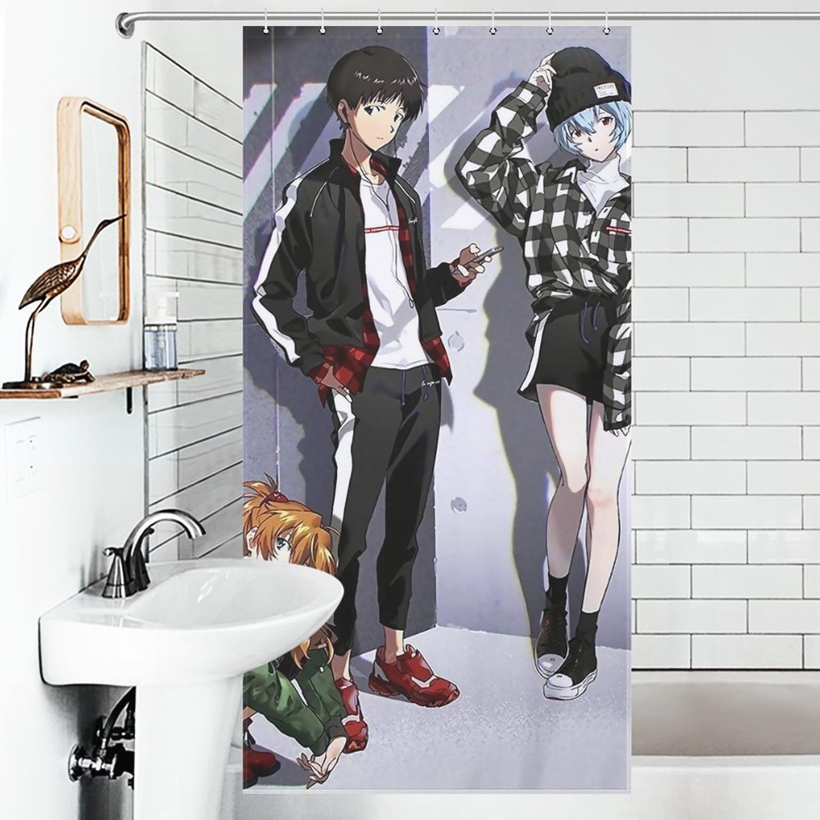 Amazon｜シャワーカーテン 新世紀エヴァンゲリオン EVA アスカ 綾波