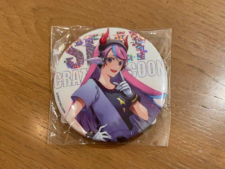 Amazon.co.jp: CR CrazyRaccoon GIGO Selly 缶バッジ 等身 Z : おもちゃ