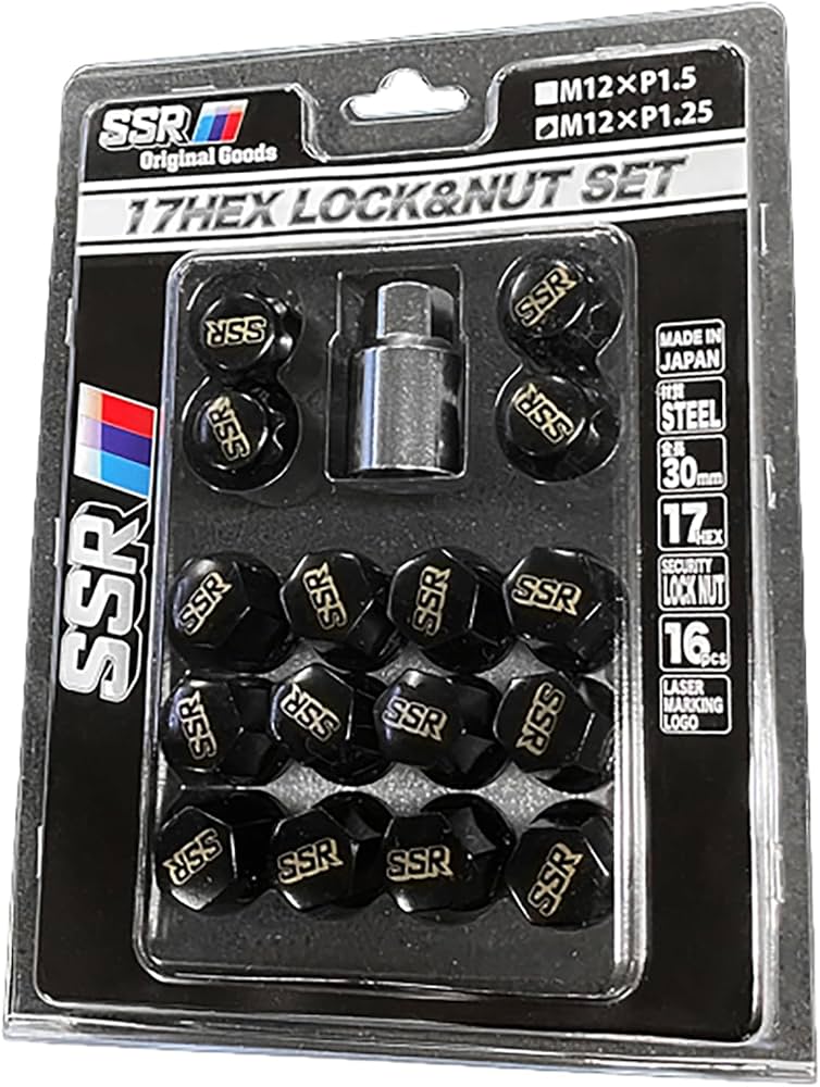 Amazon | SSR 17HEX ロック&ナットセット (4H用) M12×P1.25 ブラック
