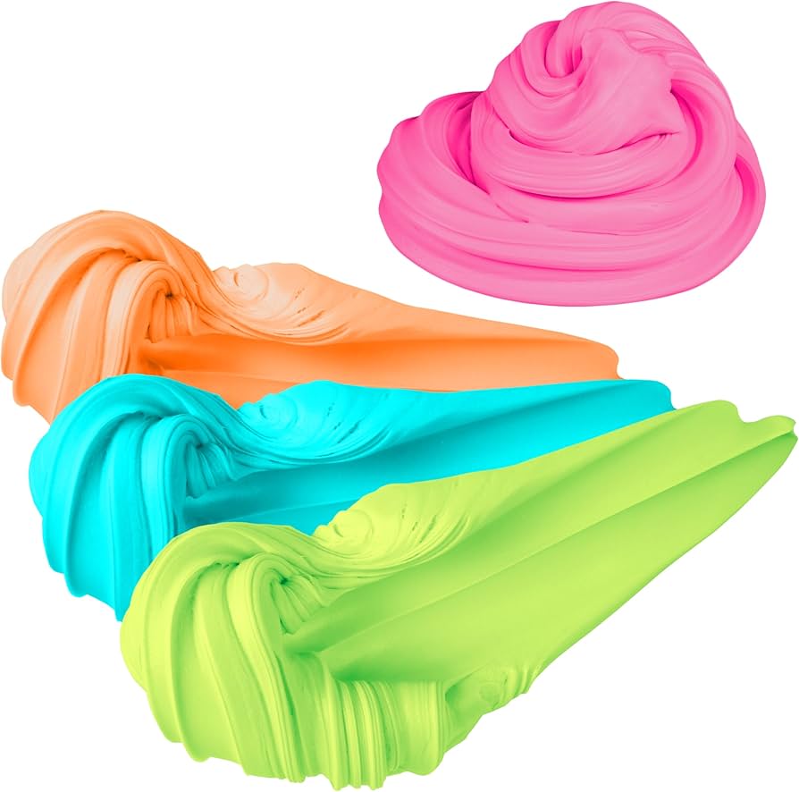 Amazon.com: ORB Super Fluff Slimi 4 Pack Bucket Color Set 2 - Pink