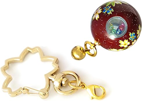 Amazon.co.jp: [ズーン] 万華鏡 キーホルダー えんじ 漆 和柄 日本製