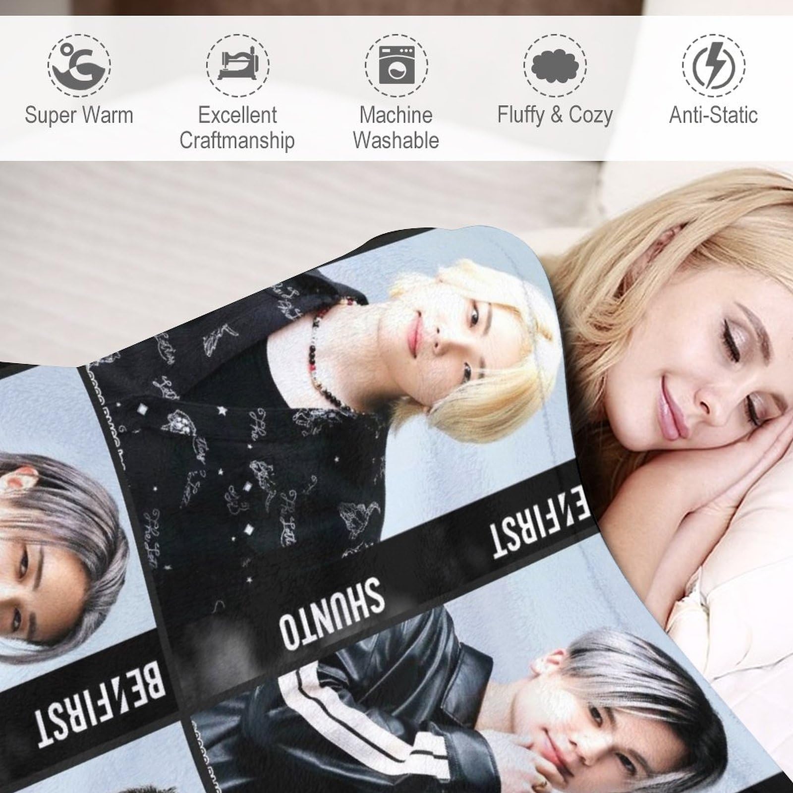 Amazon｜BE：FIRST ビーファースト 毛布 ブランケット 暖かい 掛け毛布