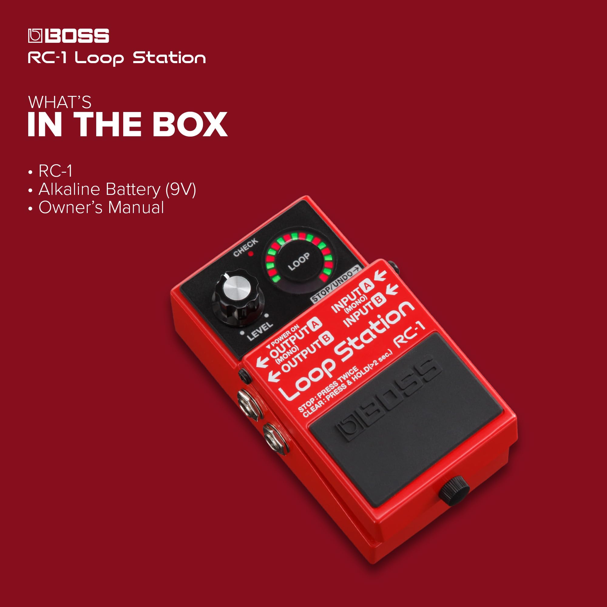 Amazon.com: BOSS RC-1 Loop Station Pedal | Industry Standard