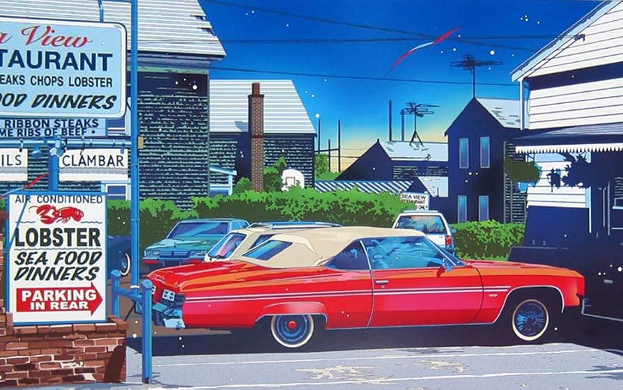 Amazon.co.jp: 鈴木英人◇【シービュー レストラン】◇アートプリント