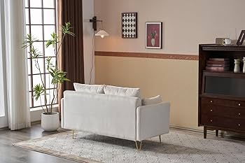 Amazon｜ソファー 2人掛け ソファ 収納付き クッション4個付き 金属脚