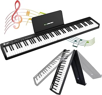 Amazon | Veetop 電子ピアノ 88鍵盤 【折り畳み式】 充電型 生ピアノと
