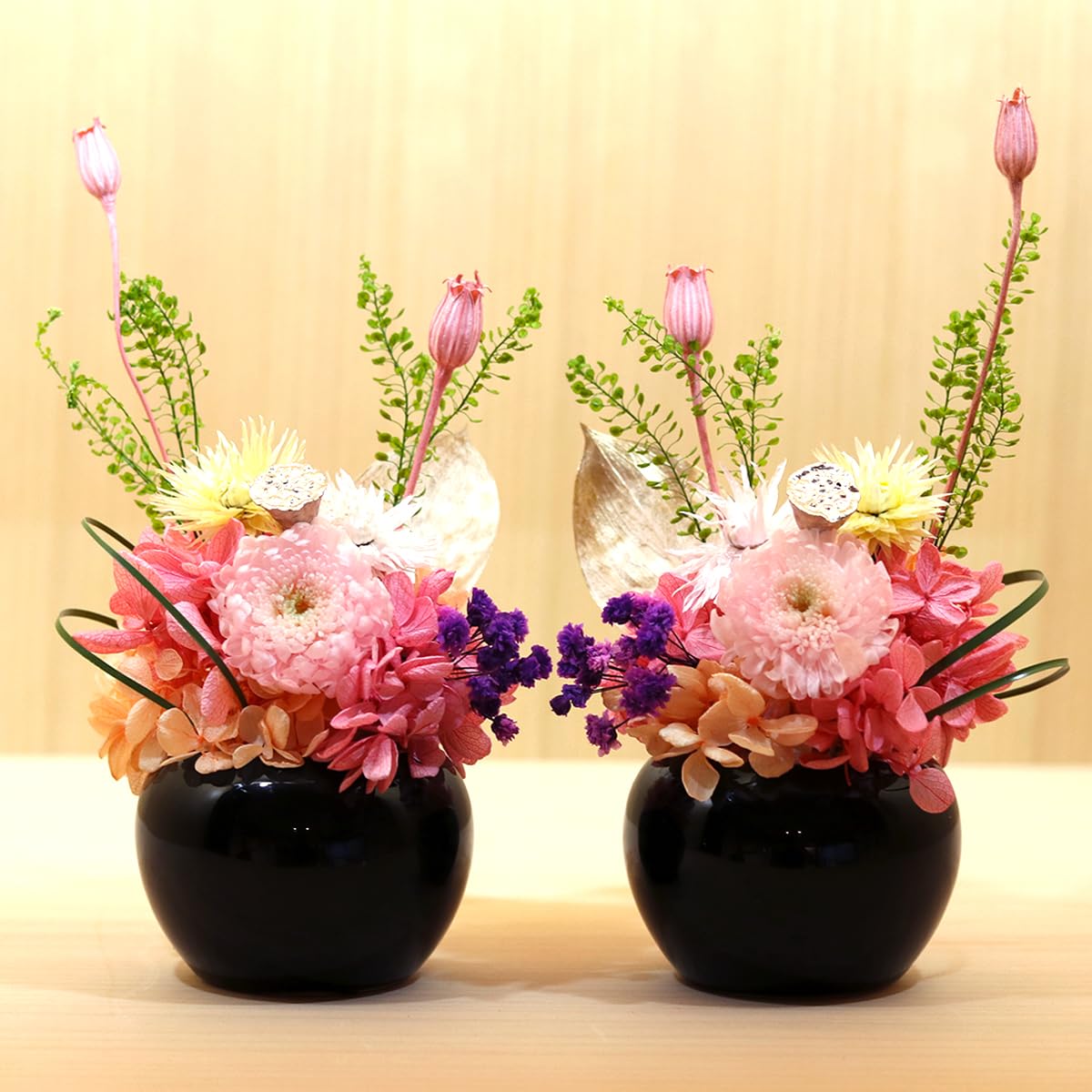 Amazon｜枯れない 仏花 2個 一対 セット プリザーブドフラワー 仏壇