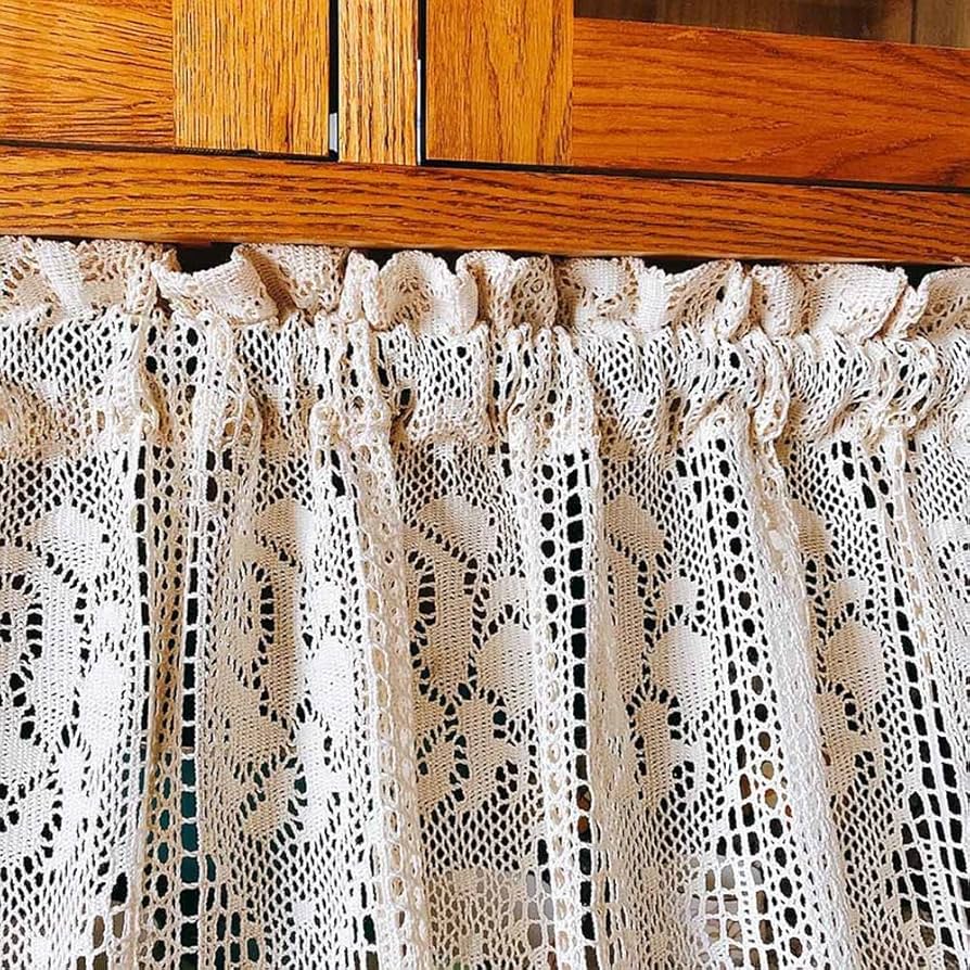 Amazon｜WWMM 手作りナチュラルコットン カフェカーテン キッチン