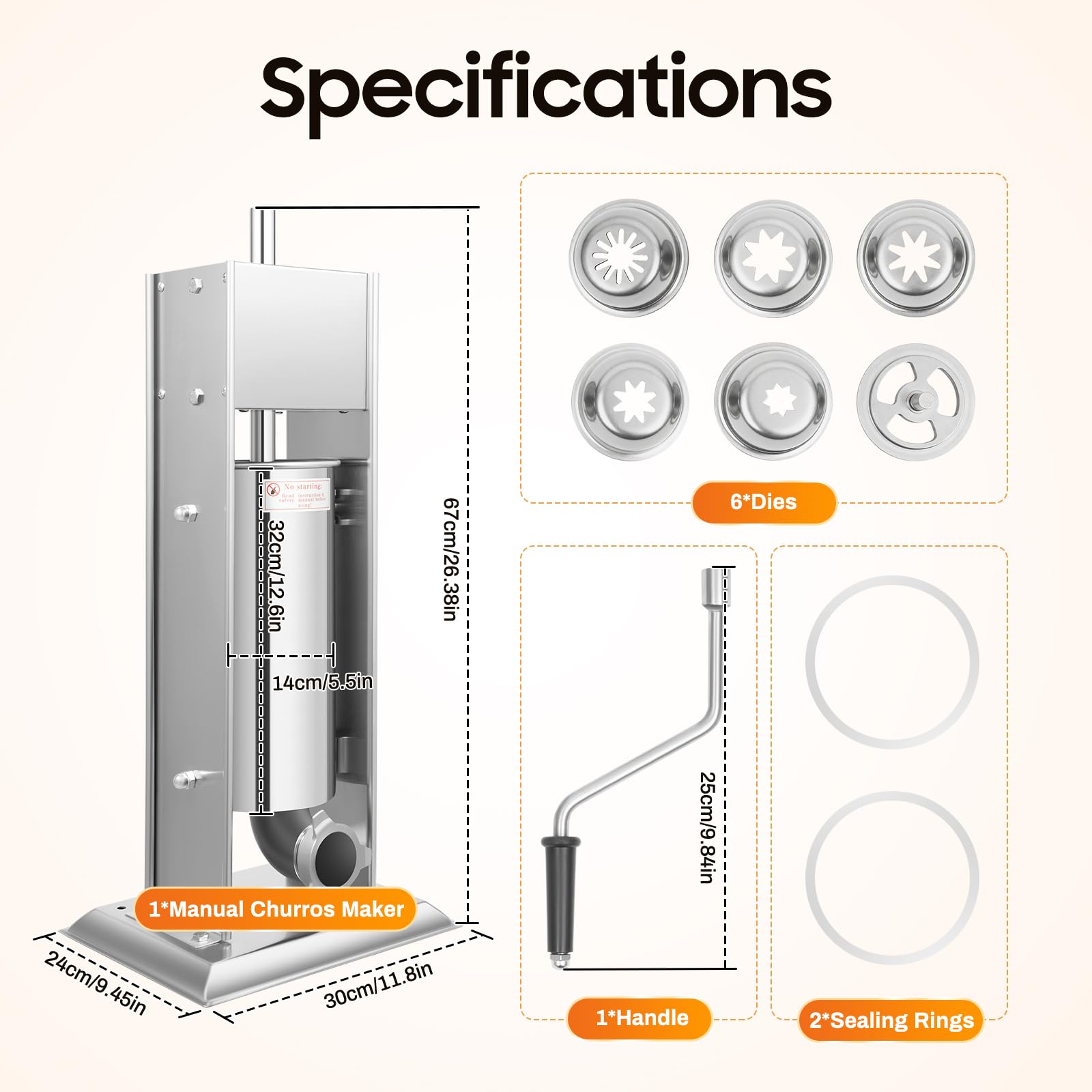 Amazon | 業務用チュロスメーカー 5L ステンレススチール 手動スペイン