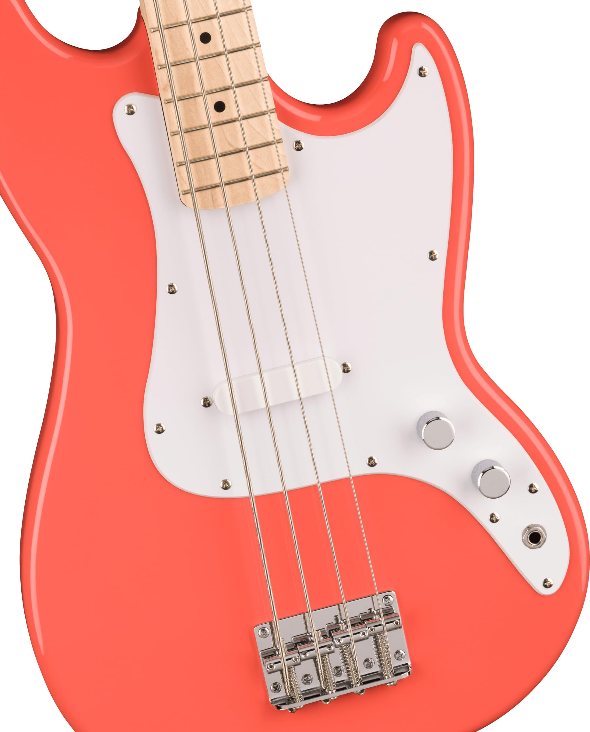 Amazon.com: Squier Squier Sonic Bronco Bass, Tahitian Coral, Maple