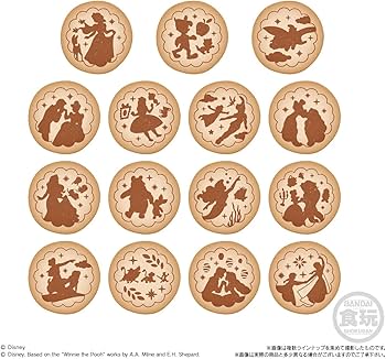 Amazon | Disney Characters 刺繍缶バッジビスケット 12個入りBOX (食