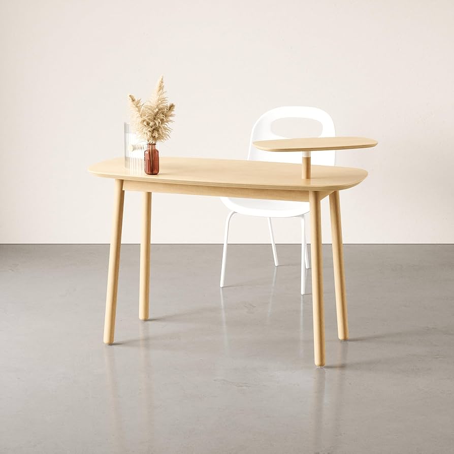 Amazon.co.jp: umbra デスク 机 木製 パソコンデスク ナチュラル 幅