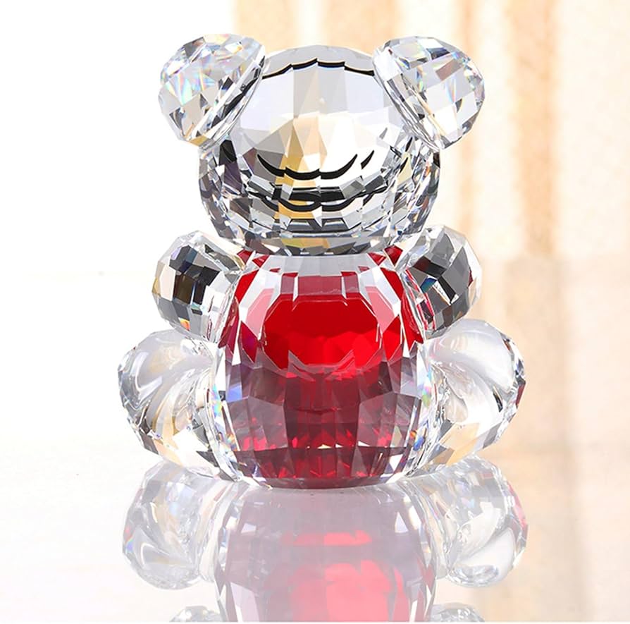 Amazon.co.jp: K9クリスタル 熊 クマ ミニ 置物 可愛い 癒しグッズ