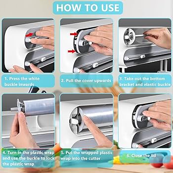 DOCAT Foil Paper Cutter and Holder, 3 in 1 Magnetic Aluminum Foil