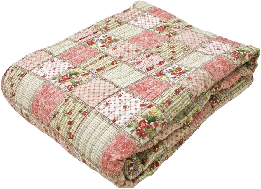 Amazon｜リヴェール マルチカバー カントリー パッチワーク風 190