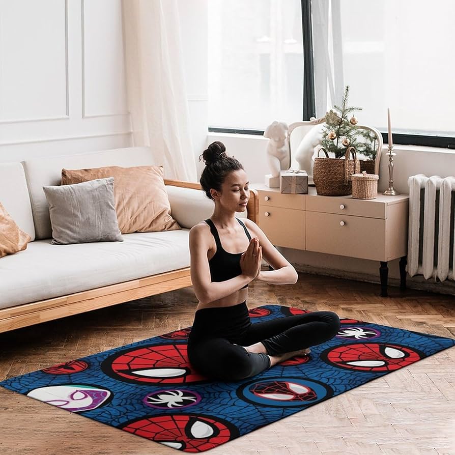 Amazon | スパイダーマン カーペット ラグマット ラグ 絨毯 夏用 床