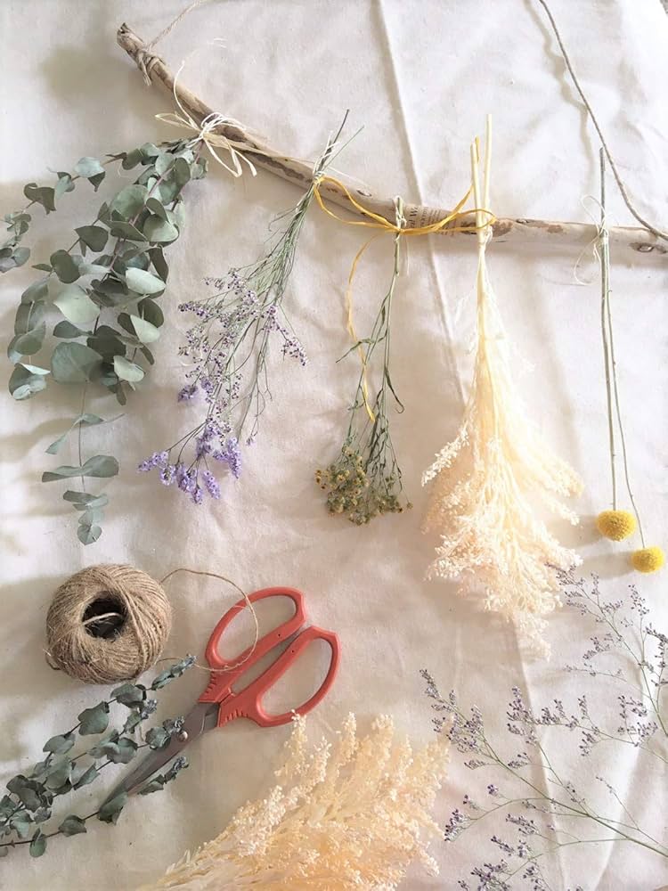 Amazon.co.jp: ドライフラワーや植物のマクラメハンギングに 流木枝5本