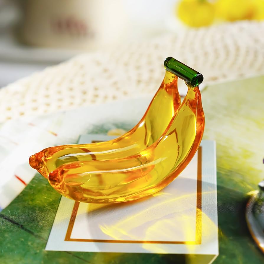 Amazon.co.jp: KRISININE ハンドメイド ガラス バナナ フルーツ