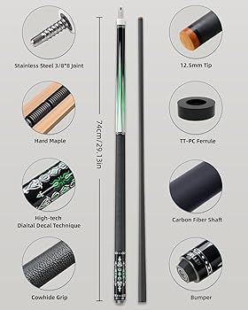 Amazon.co.jp: KONLLEN カーボンファイバープールキュースティック 58