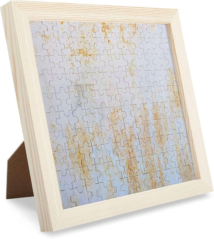 Amazon | 120ピース ジグソーパズル 金属 白 金色 木製パズル puzzle