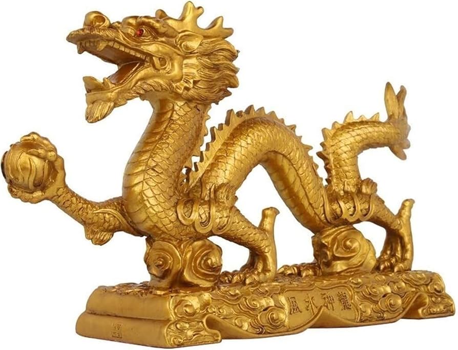 龍の置き物 金泊？ 中国 国賓礼品 Amazon.co.jp: 保管品 中国無形文化