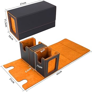 Amazon.co.jp: AFIING MTG コマンダーデッキボックス 200枚 二重
