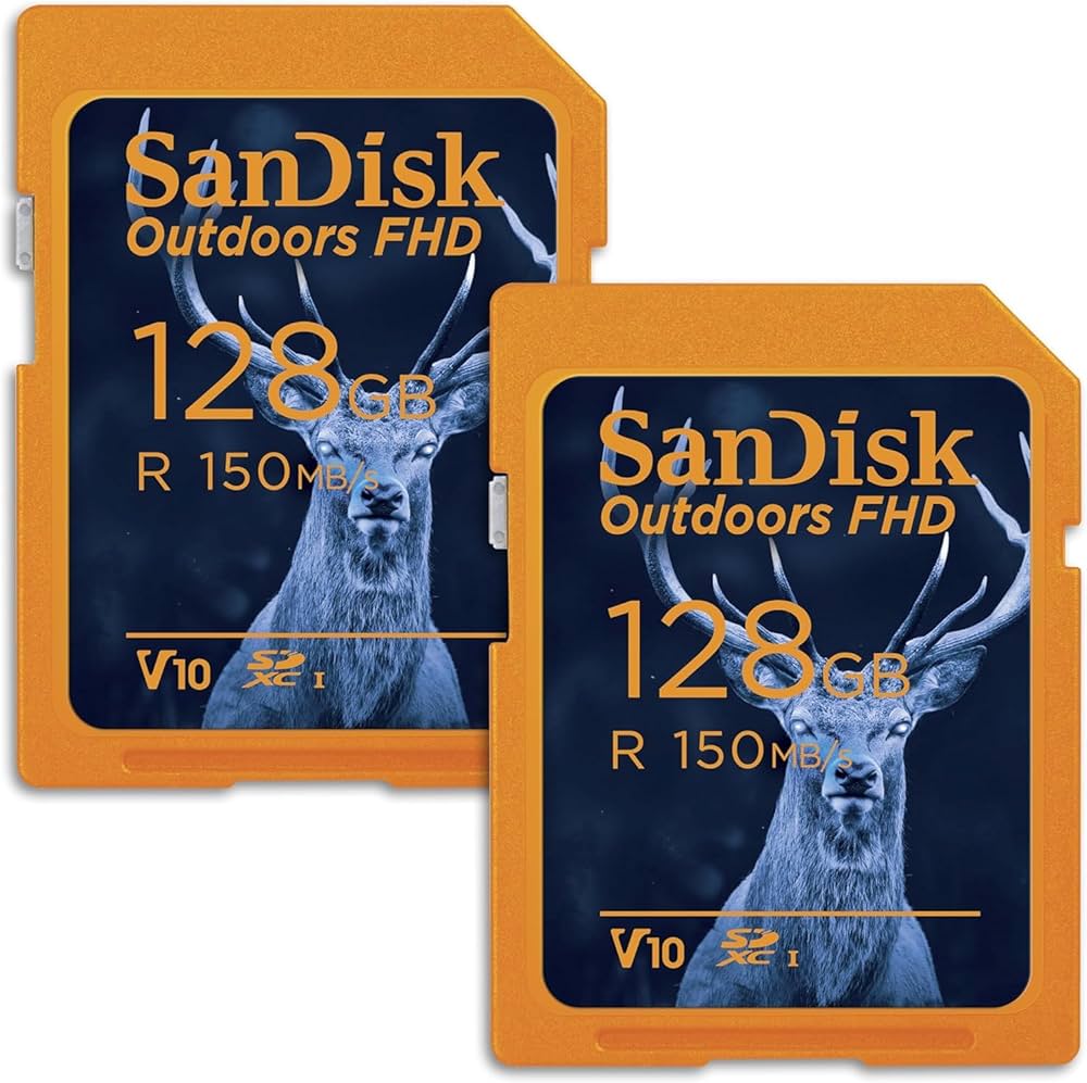 Amazon | SanDisk 128GB 2枚パック アウトドア FHD SDXC UHS-I