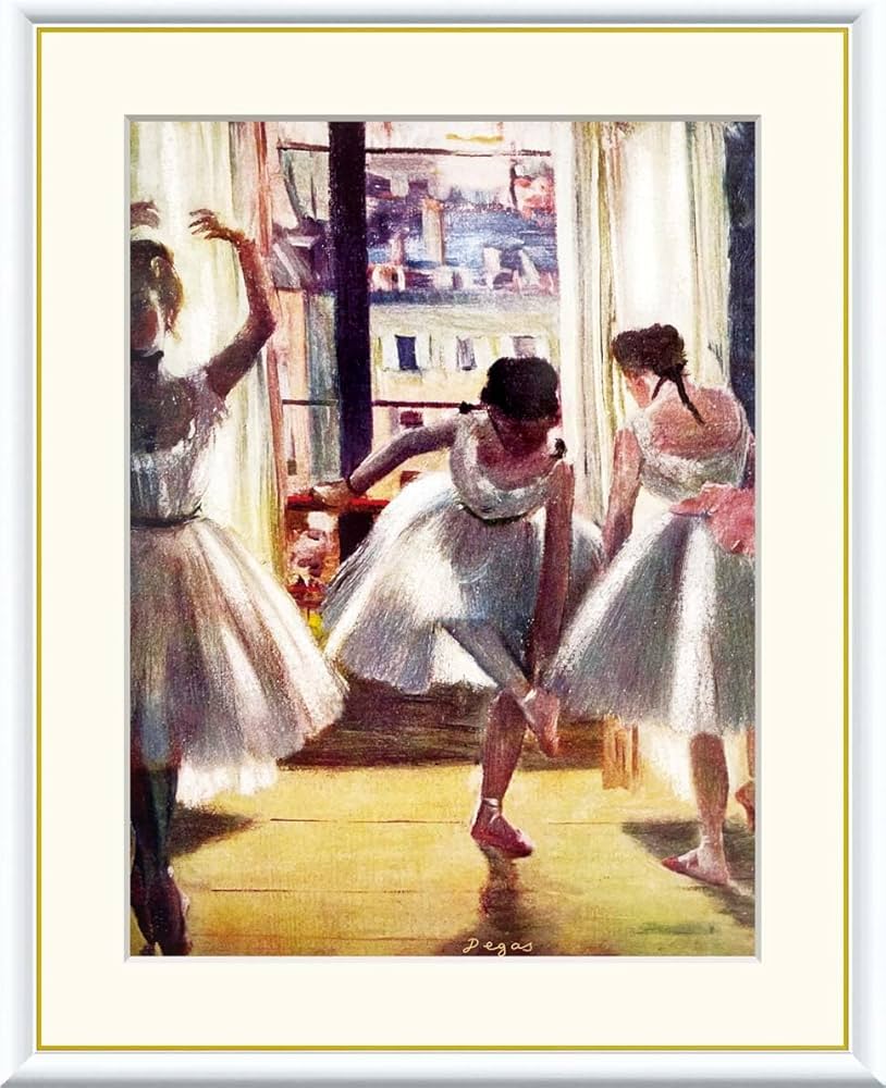 Amazon｜三人の踊子 エドガー・ドガ 42×34㎝ F4 J1-166 額入り アート