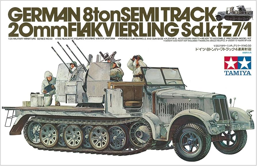 Amazon.com: Tamiya 35050 1/35 German 8T Half Track SDKFZ 7/1