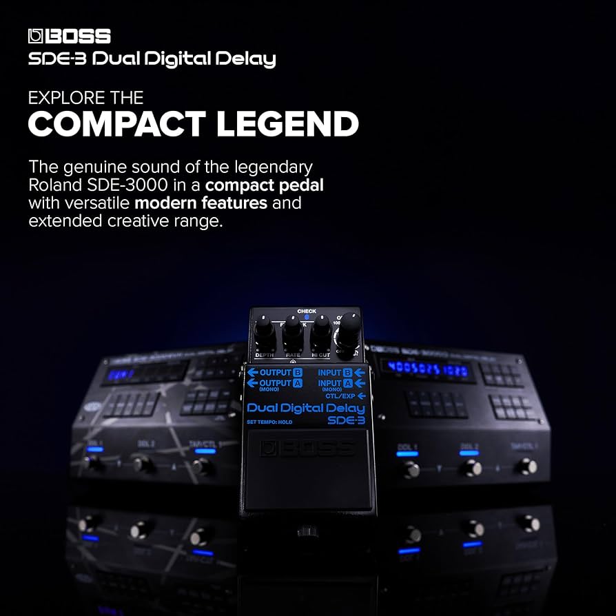 Amazon.com: BOSS SDE-3 Dual Digital Delay Pedal | Authentic Sound