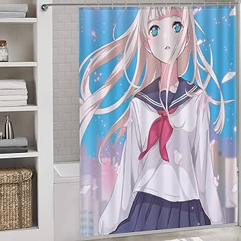 Amazon｜シャワーカーテン 明日ちゃんのセーラー服 女の子 かわいい