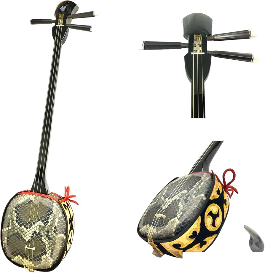 Amazon.co.jp: ♪沖縄三線人工皮張り♪ 三味線人工皮仕様(真壁型)沖縄