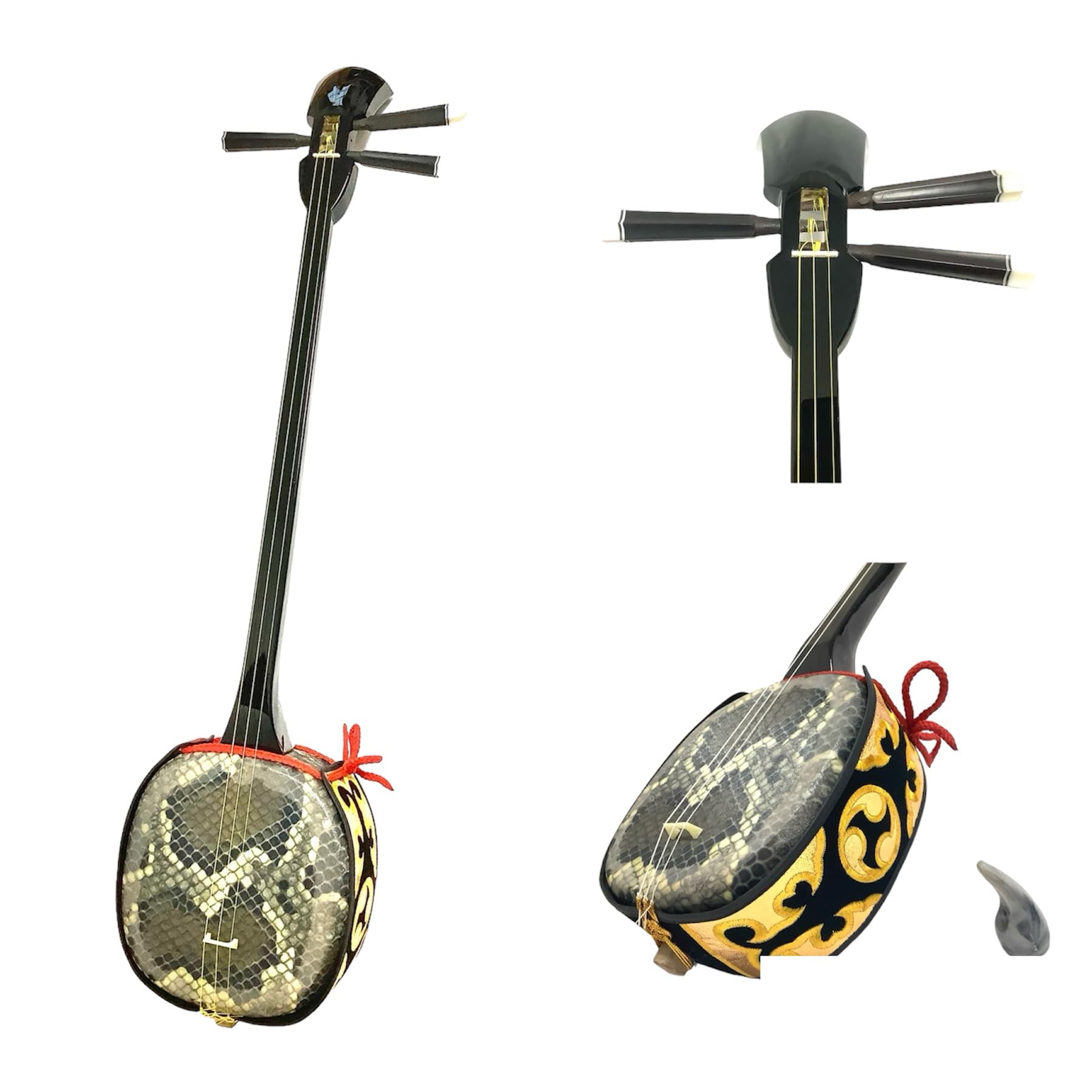 Amazon.co.jp: ♪沖縄三線人工皮張り♪ 三味線人工皮仕様(真壁型)沖縄
