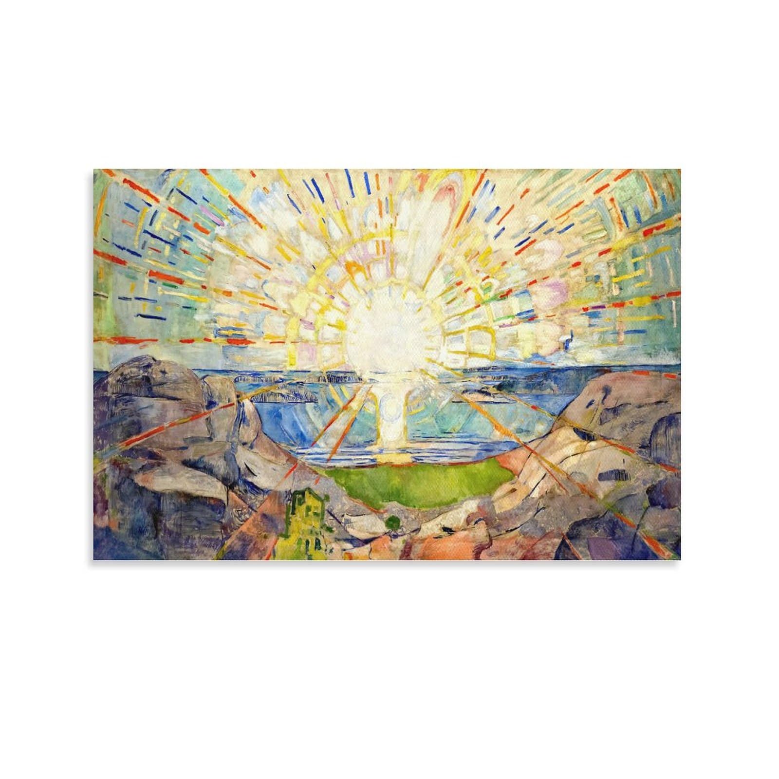 Amazon.co.jp: Edvard Munchエドヴァルド・ムンク絵画作品印刷『太陽
